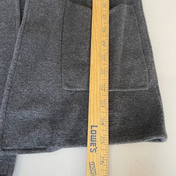 J.Crew Cardigan Sweater Open Front Lightweight Patch Pockets Grey Women's Small - Picture 7 of 8